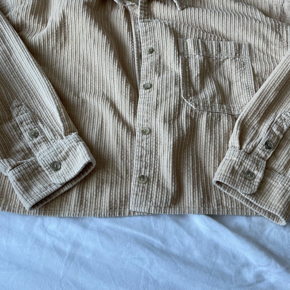 American Eagle Corduroy Cropped Shirt Jacket - Picture 4 of 12